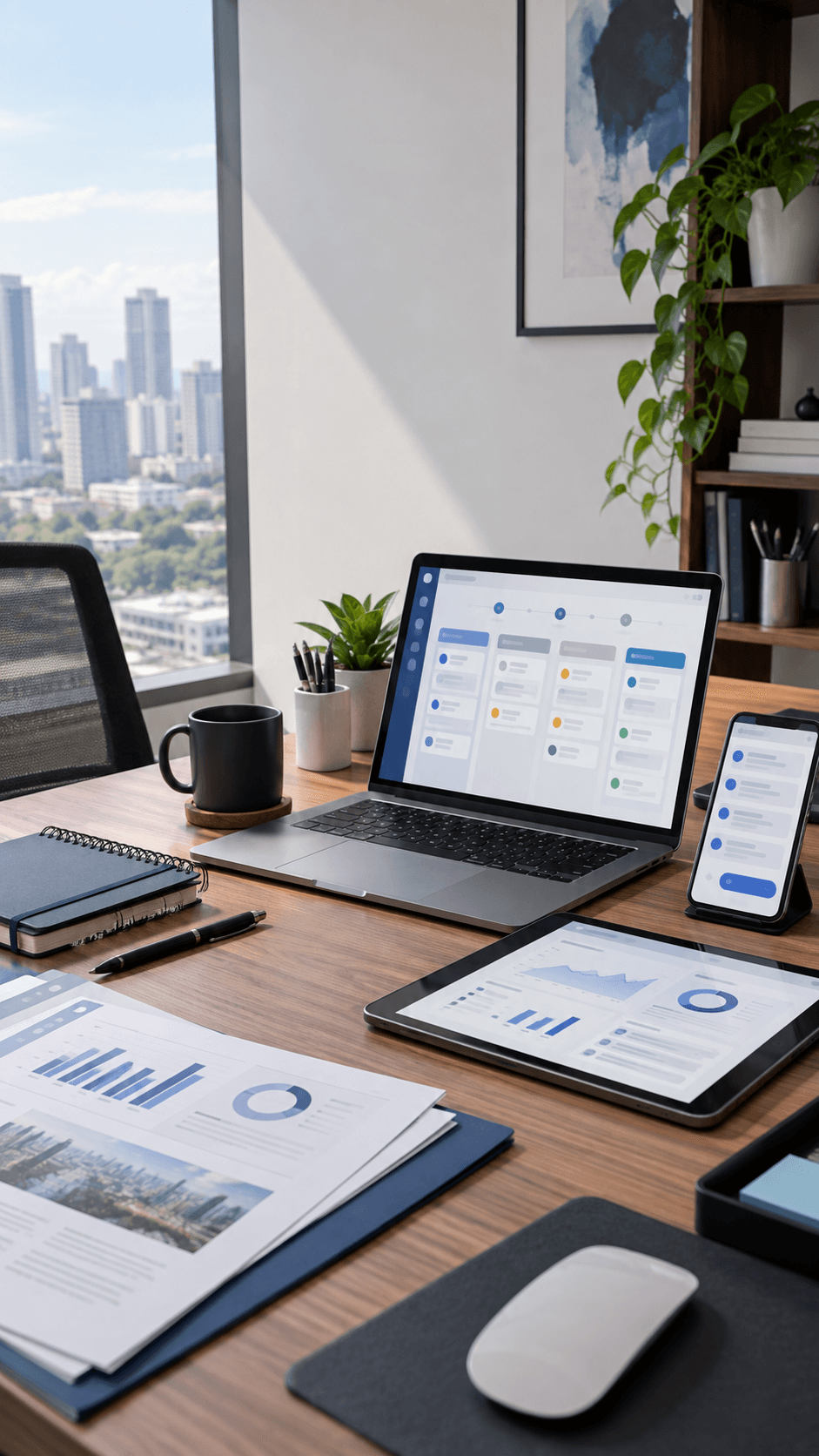 Operations dashboard across a laptop and tablet